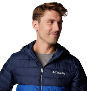 Columbia Mens Powder Lite II Hooded Insulated Jacket (Mountain Blue)