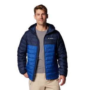 Columbia Mens Powder Lite II Hooded Insulated Jacket (Mountain Blue)