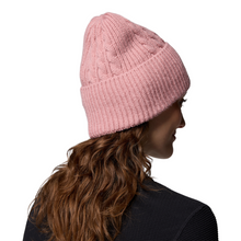 Load image into Gallery viewer, Columbia Unisex Agate Pass Cable Knit Beanie Hat (Eraser Pink)
