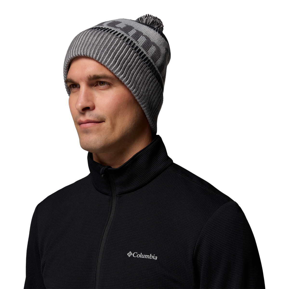 Columbia Unisex Polar Powder III Omni-Heat Beanie Hat (City Grey/Black/Columbia Grey)