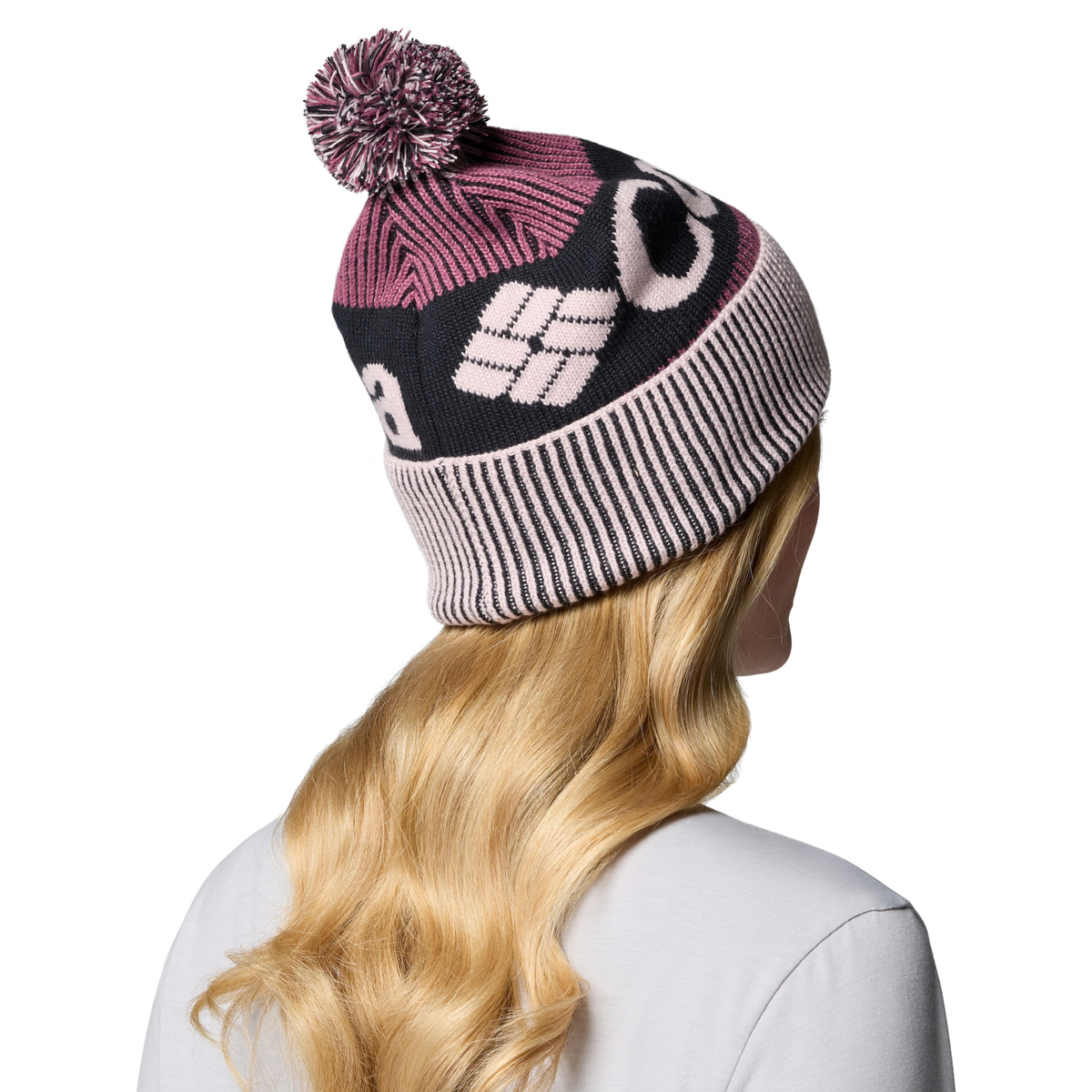 Columbia Unisex Polar Powder III Omni-Heat Beanie Hat (Mineral Pink/Antique Mauve/Black)