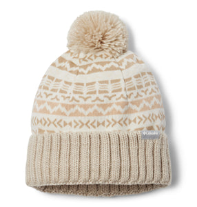 Columbia Unisex Sweater Weather Pom Beanie Hat (Chalk Madras)