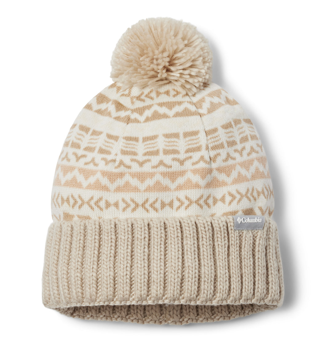 Columbia Unisex Sweater Weather Pom Beanie Hat (Chalk Madras)