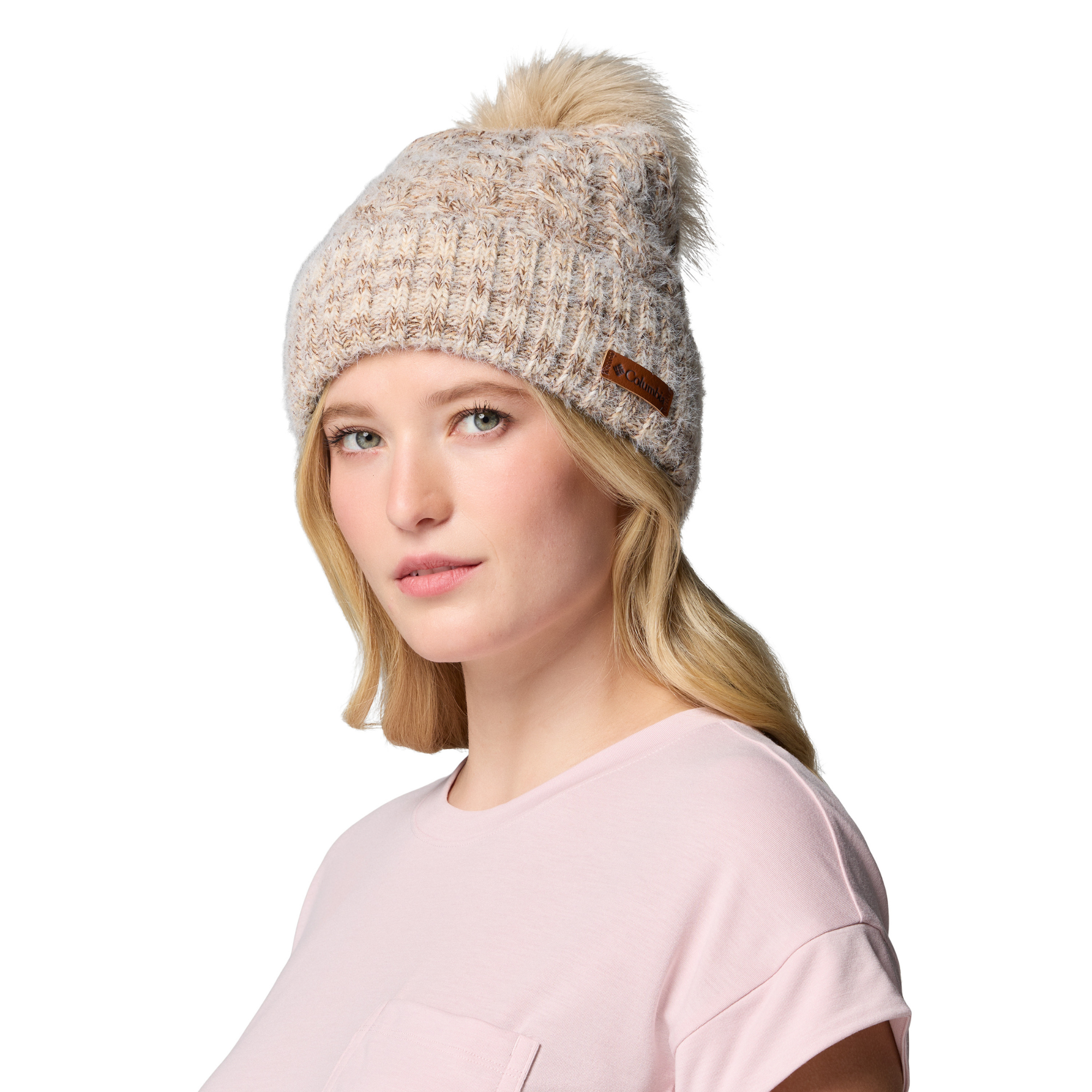 Columbia Unisex Winter Blur II Fleece Lined Beanie Hat Camel Brown 224 2137521
