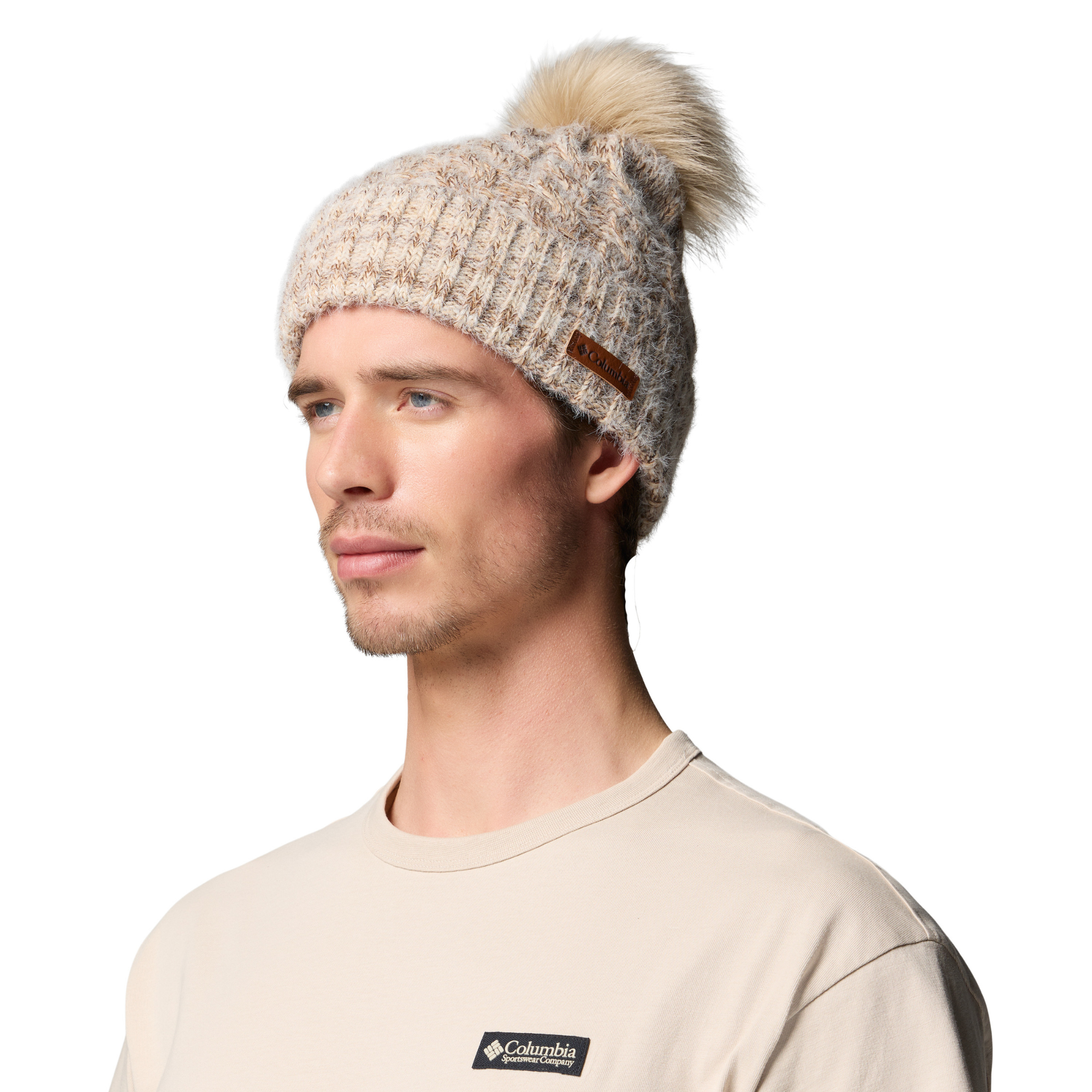 Columbia Unisex Winter Blur II Fleece Lined Beanie Hat Camel Brown 224 2137521