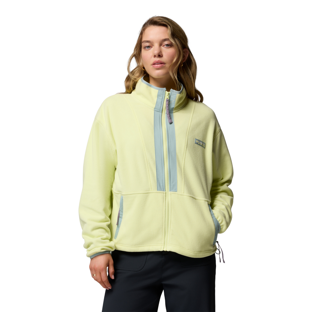 Columbia Women's Backbowl II Full Zip Fleece (Citron Haze/Crushed Blue)