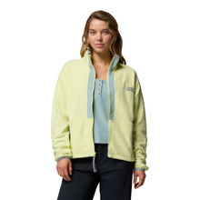 Load image into Gallery viewer, Columbia Women&#39;s Backbowl II Full Zip Fleece (Citron Haze/Crushed Blue)
