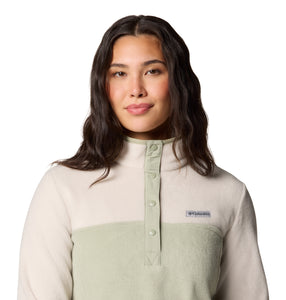 Columbia Women's Benton Springs Half Snap Fleece Top (Dark Stone/Safari)