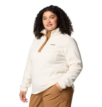 Load image into Gallery viewer, Columbia Women&#39;s Benton Springs Half Snap Fleece Top (Chalk/Camel Brown)
