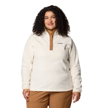 Load image into Gallery viewer, Columbia Women&#39;s Benton Springs Half Snap Fleece Top (Chalk/Camel Brown)
