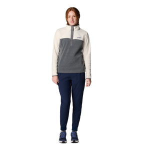 Columbia Women's Benton Springs Half Snap Fleece Top (City Grey Heather/Chalk)