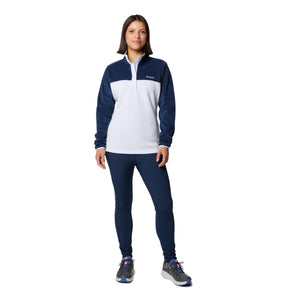 Columbia Women's Benton Springs Half Snap Fleece Top (Collegiate Navy/Snowdrift)