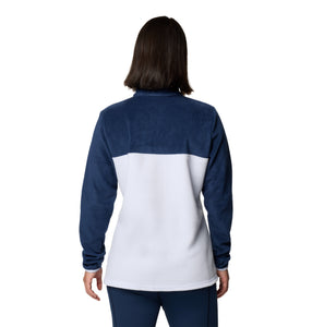 Columbia Women's Benton Springs Half Snap Fleece Top (Collegiate Navy/Snowdrift)