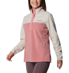 Columbia Women's Benton Springs Half Snap Fleece Top (Dark Stone/Pink Agave)