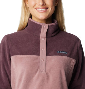 Columbia Women's Benton Springs Half Snap Fleece Top (Moonvista Fig)