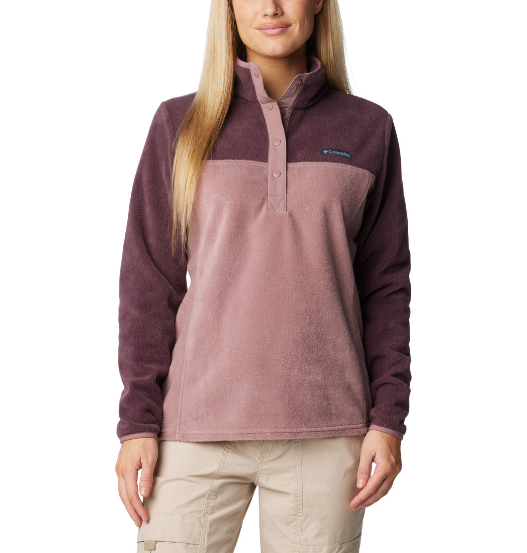 Columbia Women's Benton Springs Half Snap Fleece Top (Moonvista Fig)