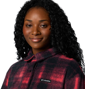 Columbia Women's Benton Springs Fleece Shirt Jacket (Daredevil Omblur Tonal)