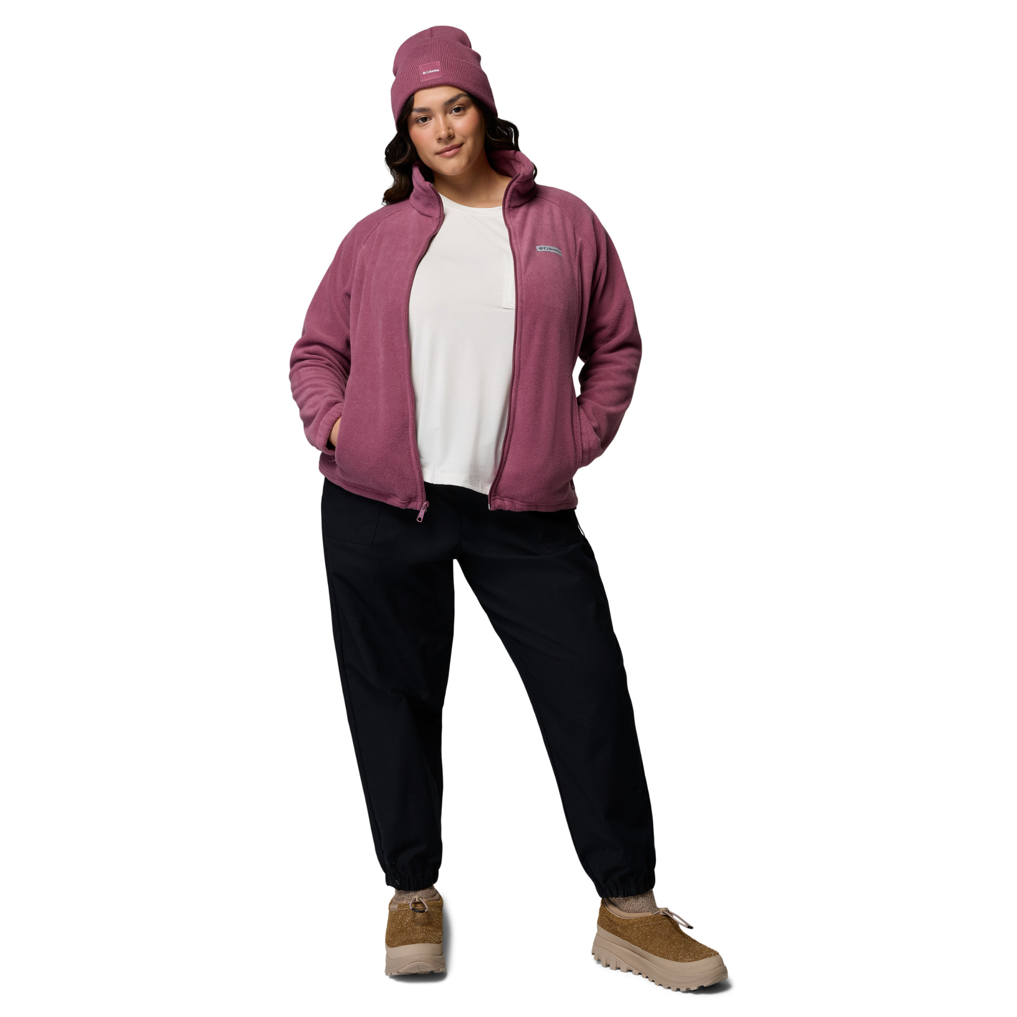 Columbia Women's Benton Springs Full Zip Fleece Jacket Antique Mauve 553 1372111