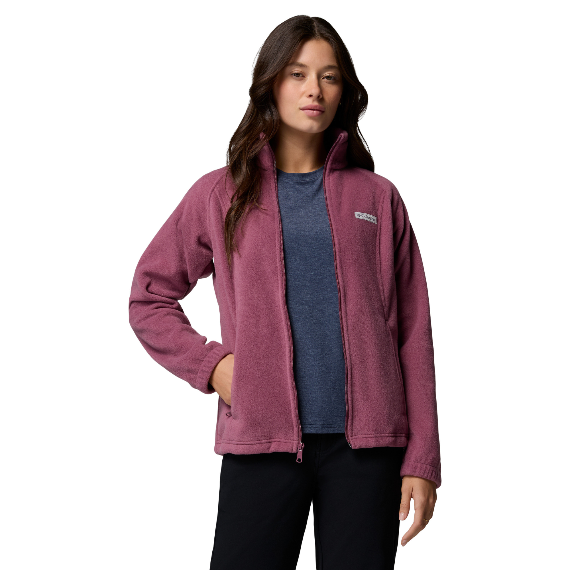 Columbia Women's Benton Springs Full Zip Fleece Jacket Antique Mauve 553 1372111