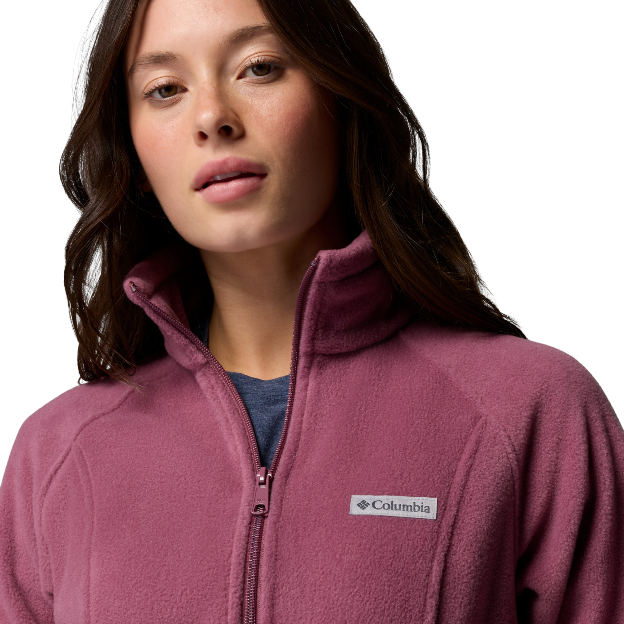 Columbia Women's Benton Springs Full Zip Fleece Jacket Antique Mauve 553 1372111