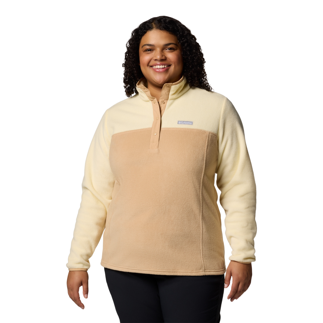 Columbia Women's Benton Springs Half Snap Fleece Top (Canoe/Lemon Wash)