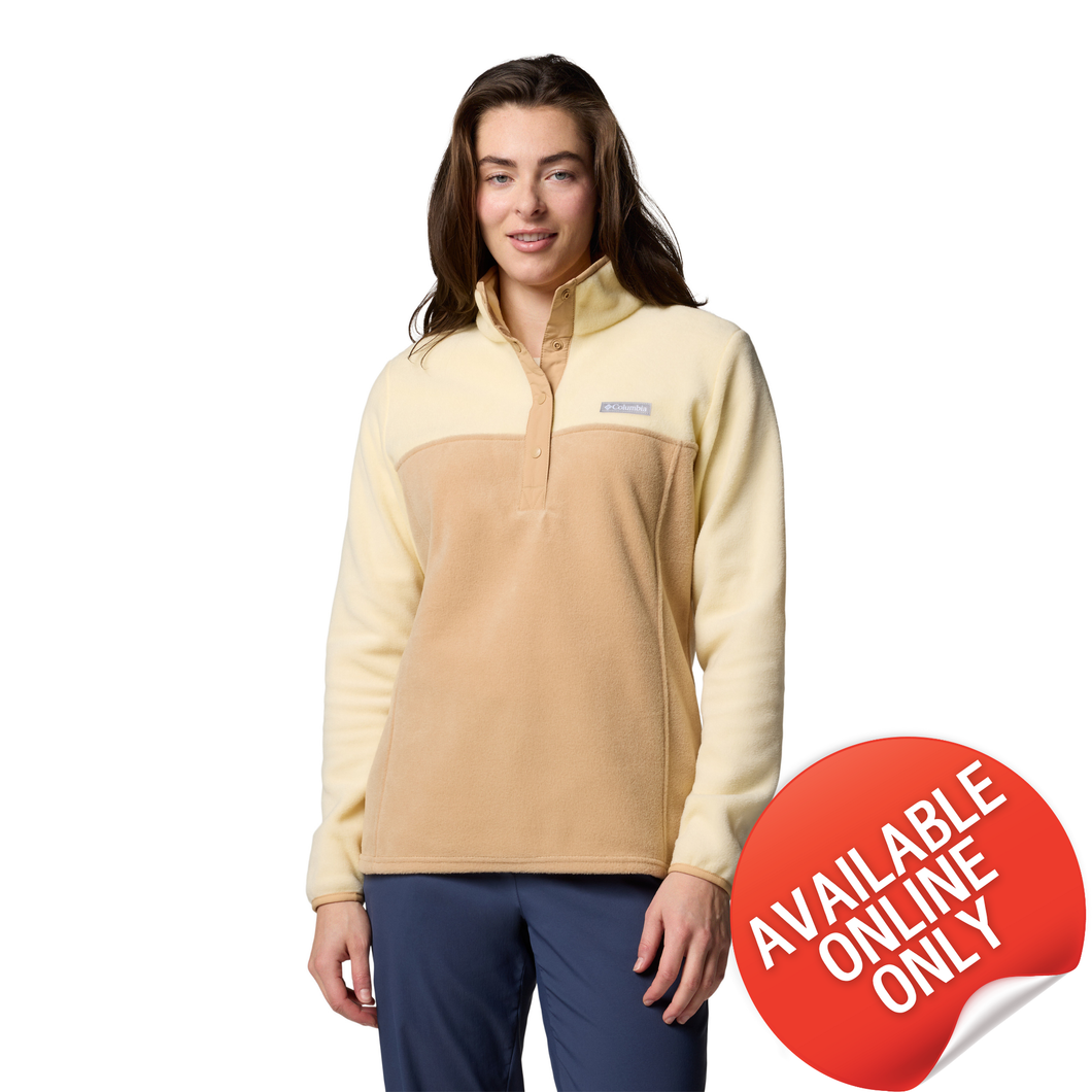Columbia Women's Benton Springs Half Snap Fleece Top (Canoe/Lemon Wash)