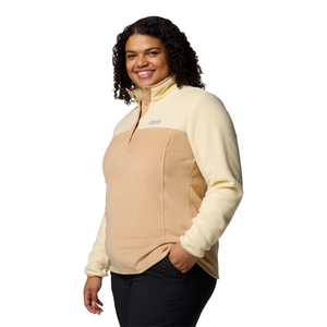 Columbia Women's Benton Springs Half Snap Fleece Top (Canoe/Lemon Wash)