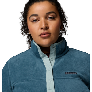 Columbia Women's Benton Springs Half Snap Fleece Top (Everblue/Crushed Blue)