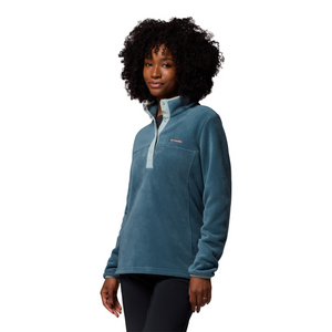 Columbia Women's Benton Springs Half Snap Fleece Top (Everblue/Crushed Blue)