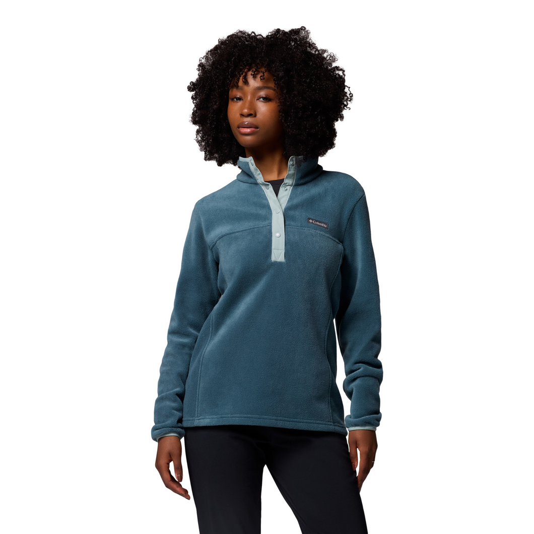 Columbia Women's Benton Springs Half Snap Fleece Top (Everblue/Crushed Blue)