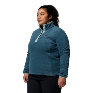 Columbia Women's Benton Springs Half Snap Fleece Top (Everblue/Crushed Blue)
