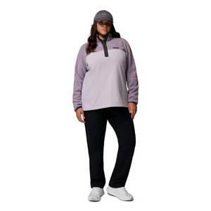Columbia Women's Benton Springs Half Snap Fleece Top (Lavender Pearl/Shale Purple/Shark)