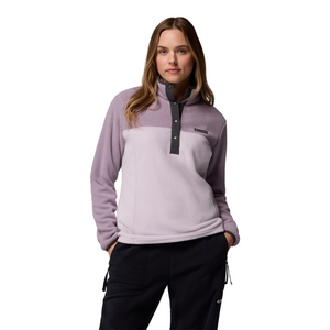Columbia Women's Benton Springs Half Snap Fleece Top (Lavender Pearl/Shale Purple/Shark)