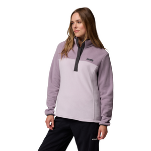 Columbia Women's Benton Springs Half Snap Fleece Top (Lavender Pearl/Shale Purple/Shark)