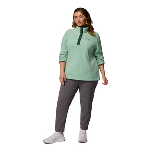 Columbia Women's Benton Springs Half Snap Fleece Top (New Mint/Rain Forest)