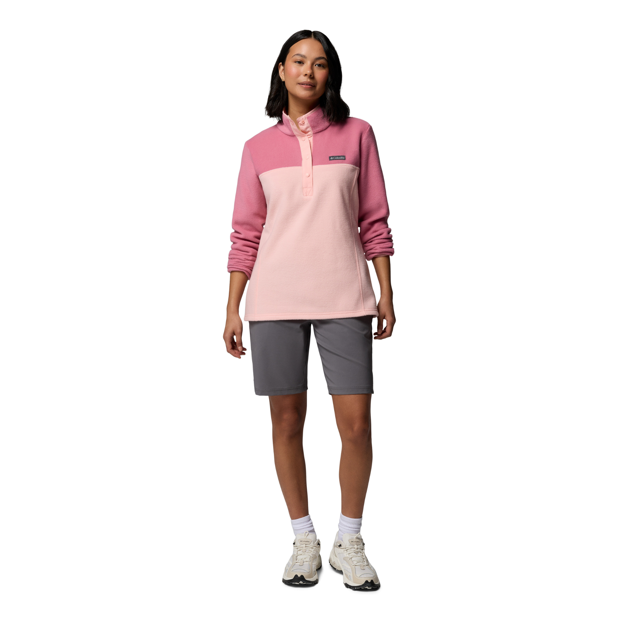 Columbia Women's Benton Springs Half Snap Fleece Top (Pink Sand/Rosette)