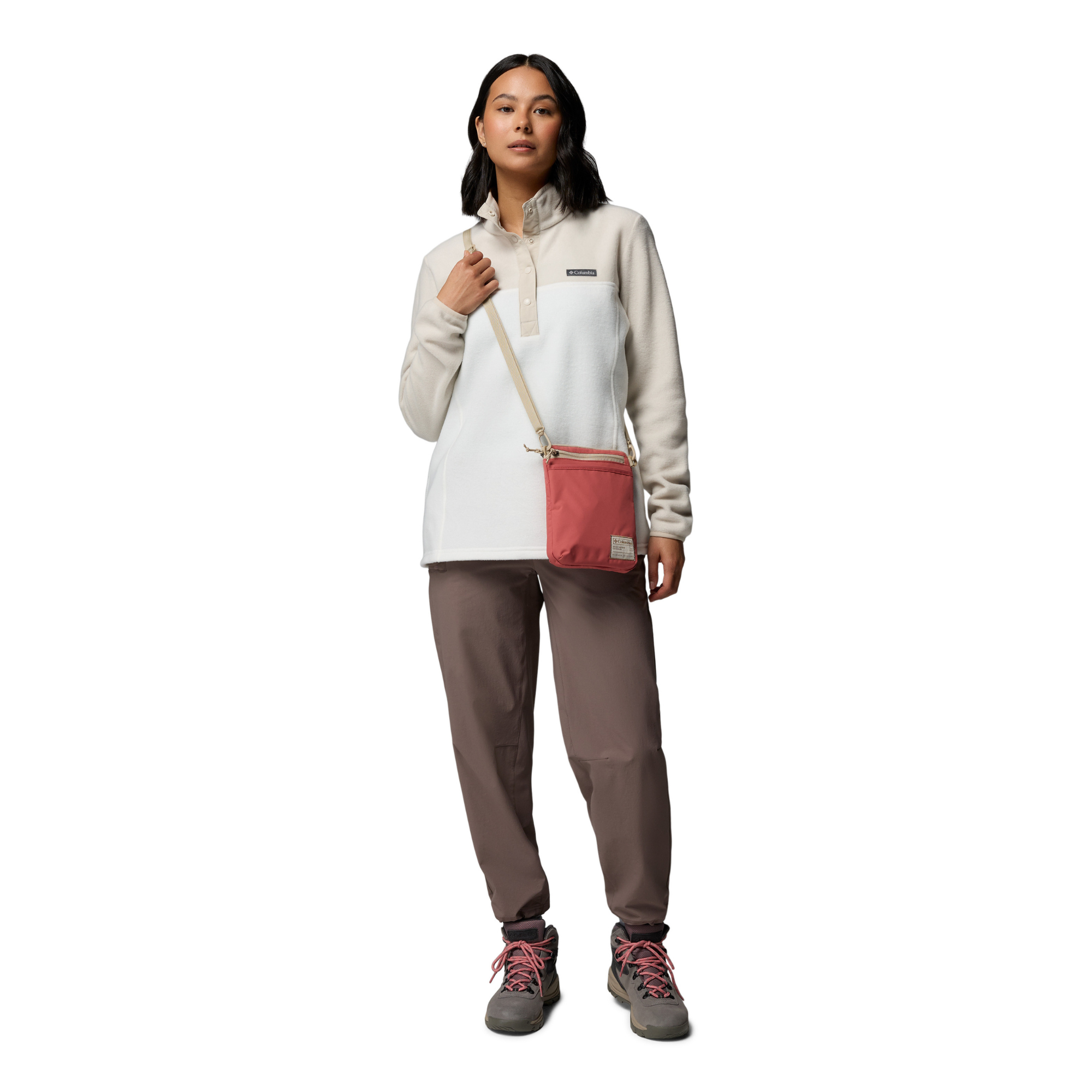 Columbia Women's Benton Springs Half Snap Fleece Top (Sea Salt/Dark Stone)