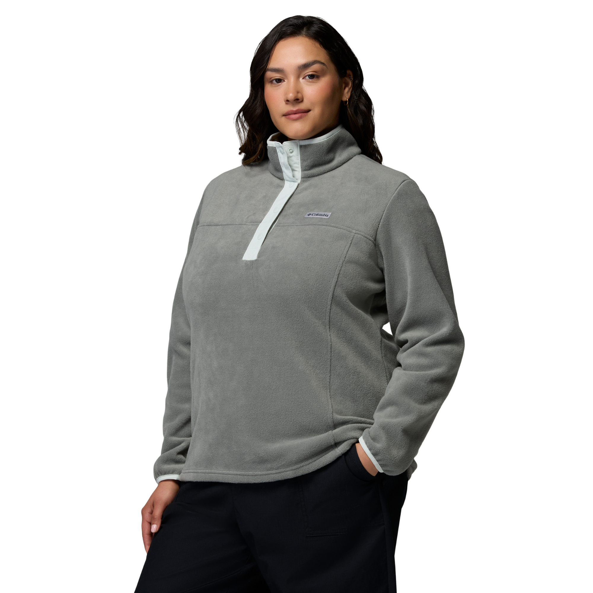 Columbia Women's Benton Springs Half Snap Fleece Top Sedona Sage Tea Light 342 2085651