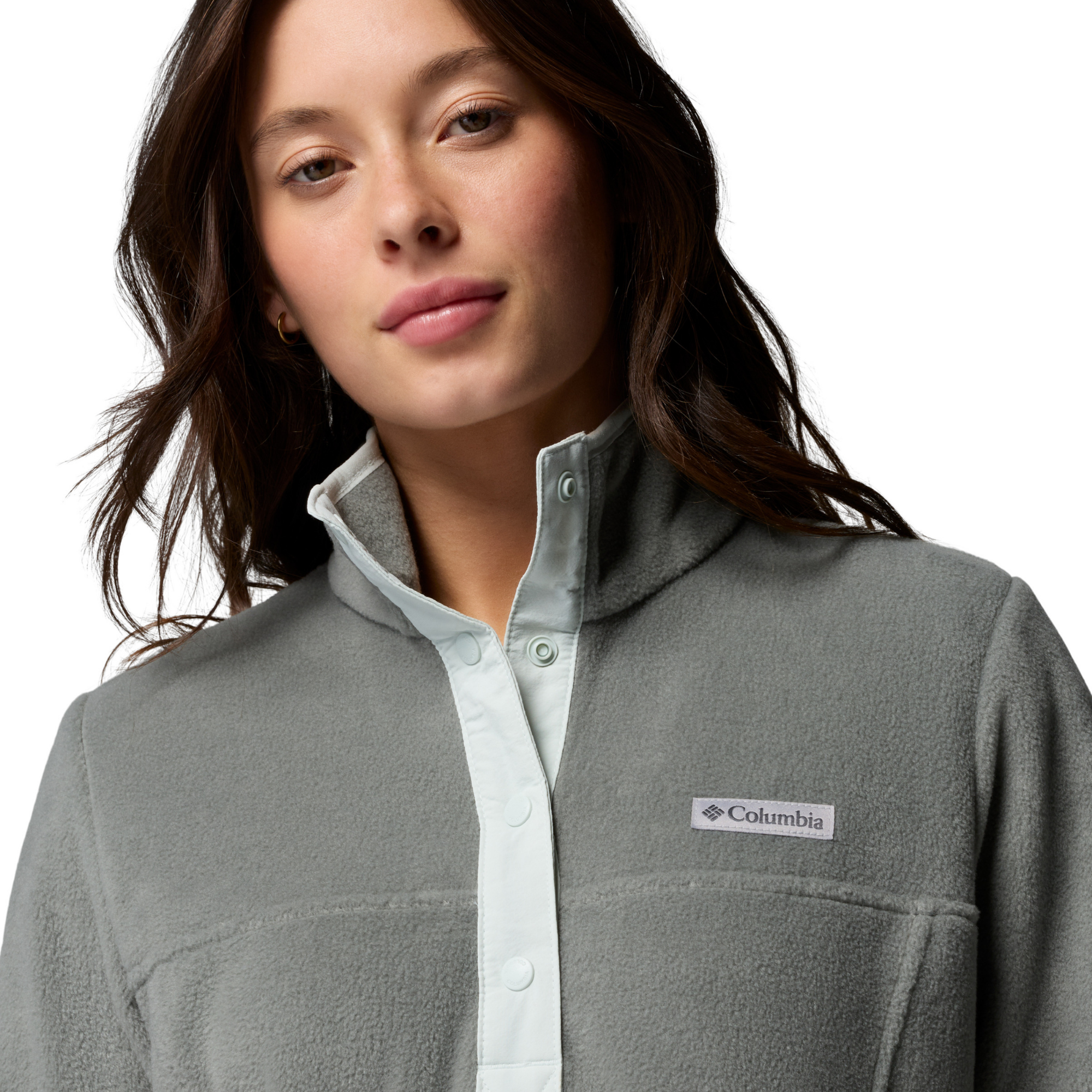 Columbia Women's Benton Springs Half Snap Fleece Top Sedona Sage Tea Light 342 2085651