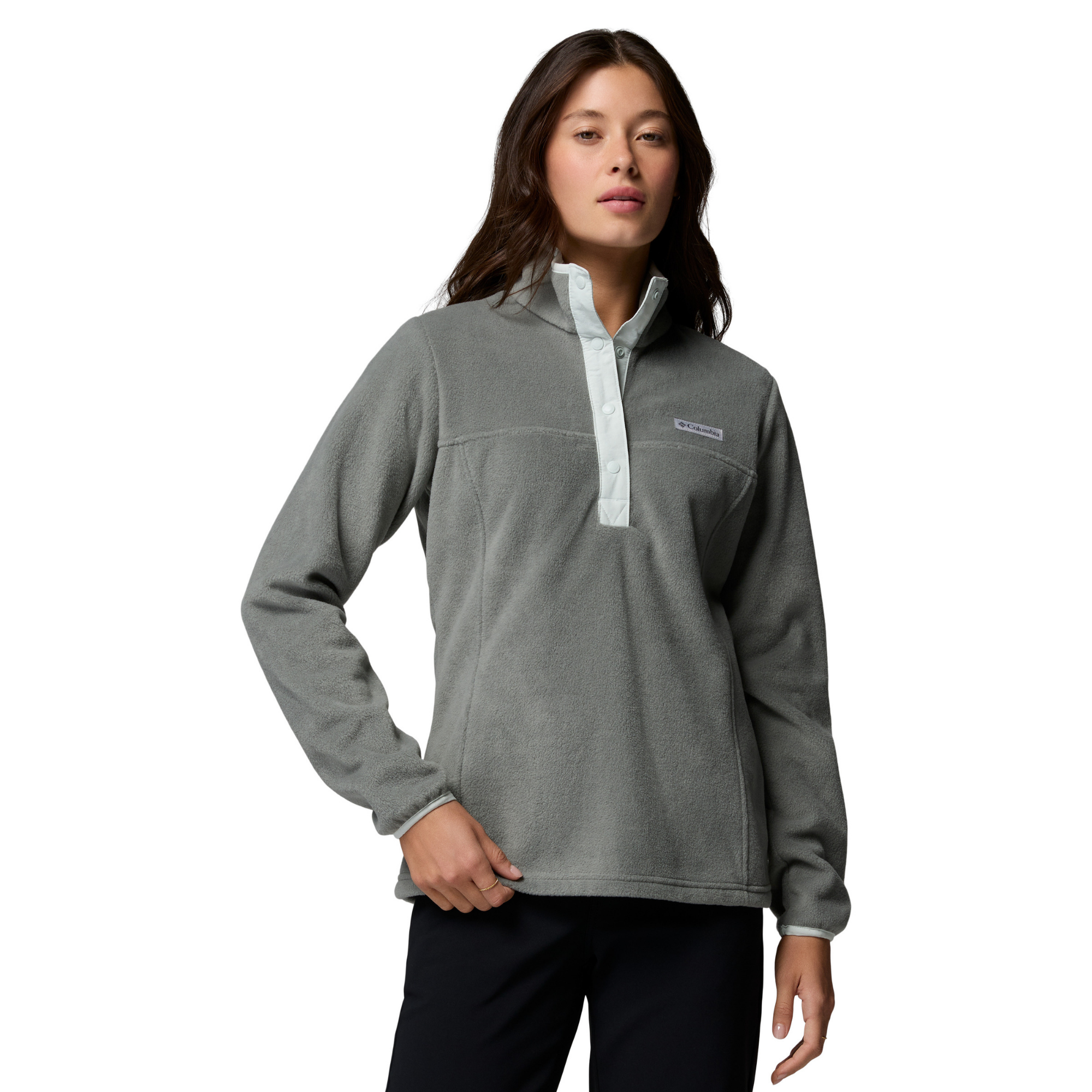Columbia Women's Benton Springs Half Snap Fleece Top Sedona Sage Tea Light 342 2085651