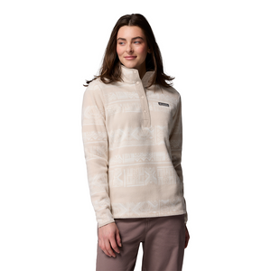 Columbia Women's Benton Springs Printed 1/2 Snap Fleece (Dark Stone Deschutes Days)