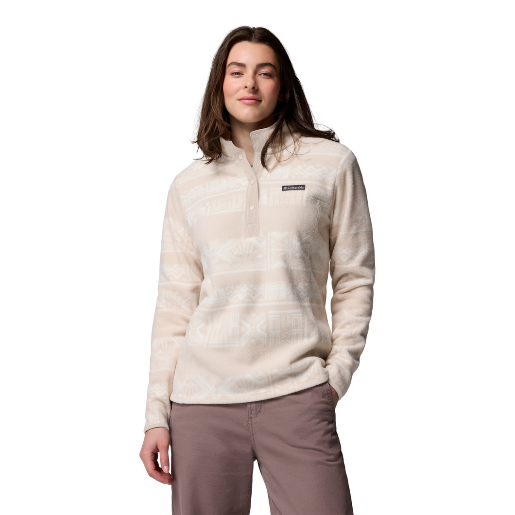 Columbia Women's Benton Springs Printed 1/2 Snap Fleece (Dark Stone Deschutes Days)