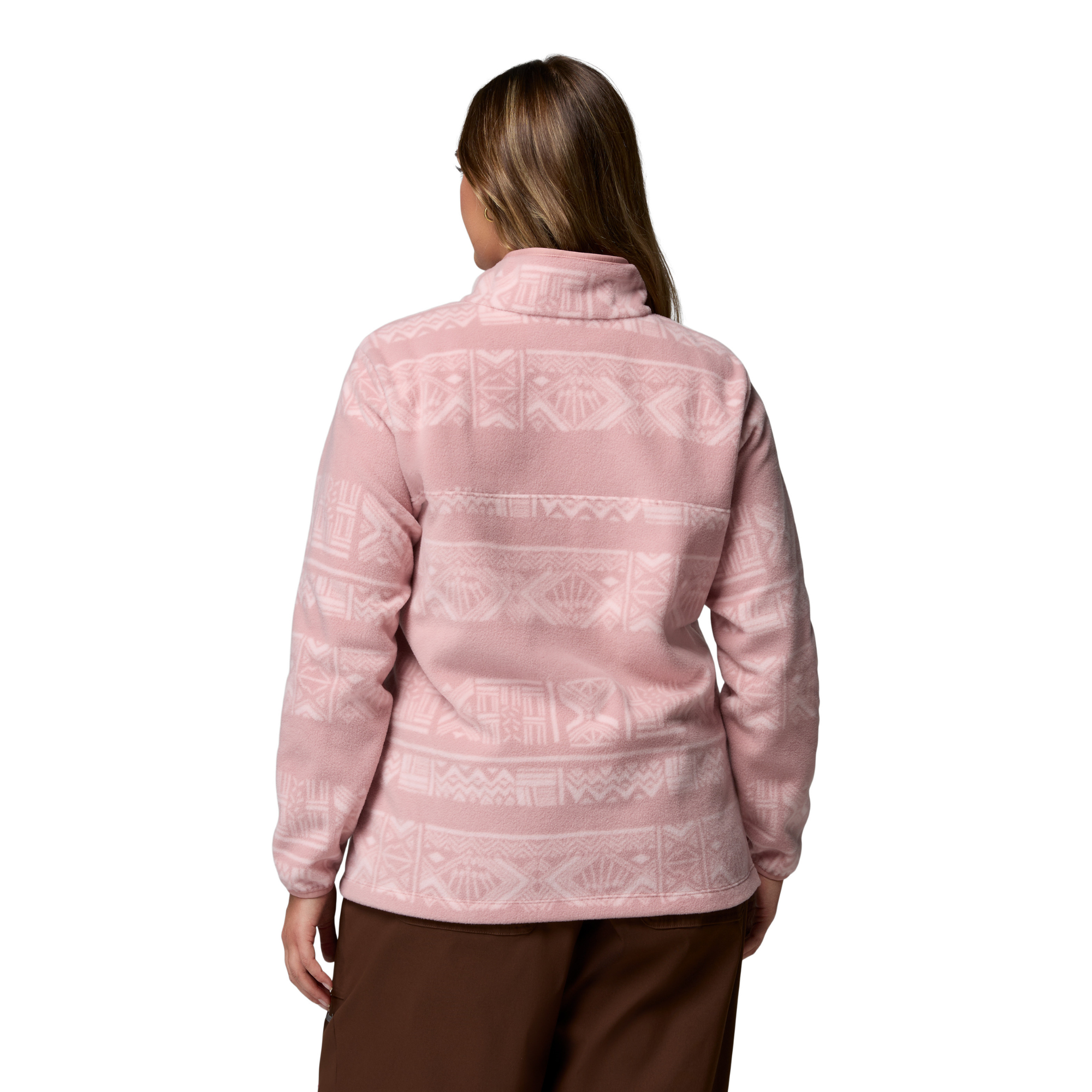 Columbia Women's Benton Springs Printed Half Snap Fleece (Eraser Pink Deschutes Days)