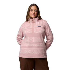 Columbia Women's Benton Springs Printed Half Snap Fleece (Eraser Pink Deschutes Days)