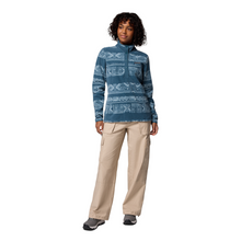 Load image into Gallery viewer, Columbia Women&#39;s Benton Springs Printed 1/2 Snap Fleece (Everblue Deschutes Days)
