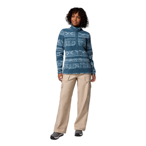Columbia Women's Benton Springs Printed 1/2 Snap Fleece (Everblue Deschutes Days)