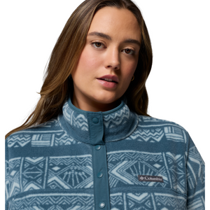 Columbia Women's Benton Springs Printed 1/2 Snap Fleece (Everblue Deschutes Days)
