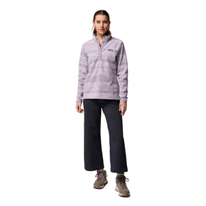 Columbia Women's Benton Springs Printed Half Snap Fleece (Shale Purple Deschutes Days)