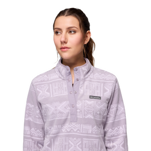 Columbia Women's Benton Springs Printed Half Snap Fleece (Shale Purple Deschutes Days)