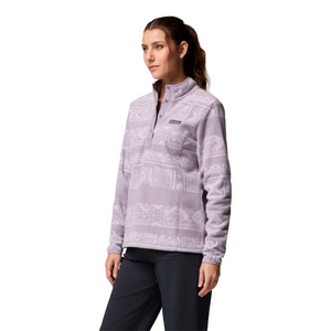 Columbia Women's Benton Springs Printed Half Snap Fleece (Shale Purple Deschutes Days)